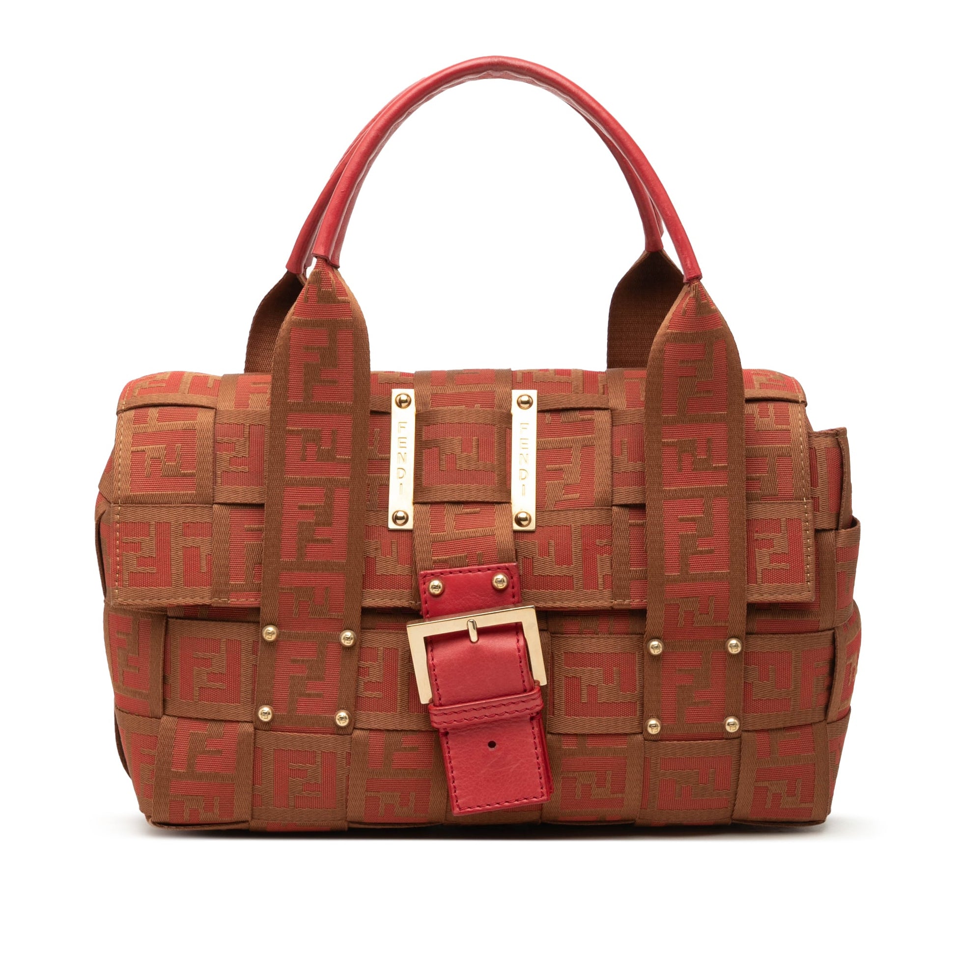 Fendi Zucca Canvas Crossword Handbag