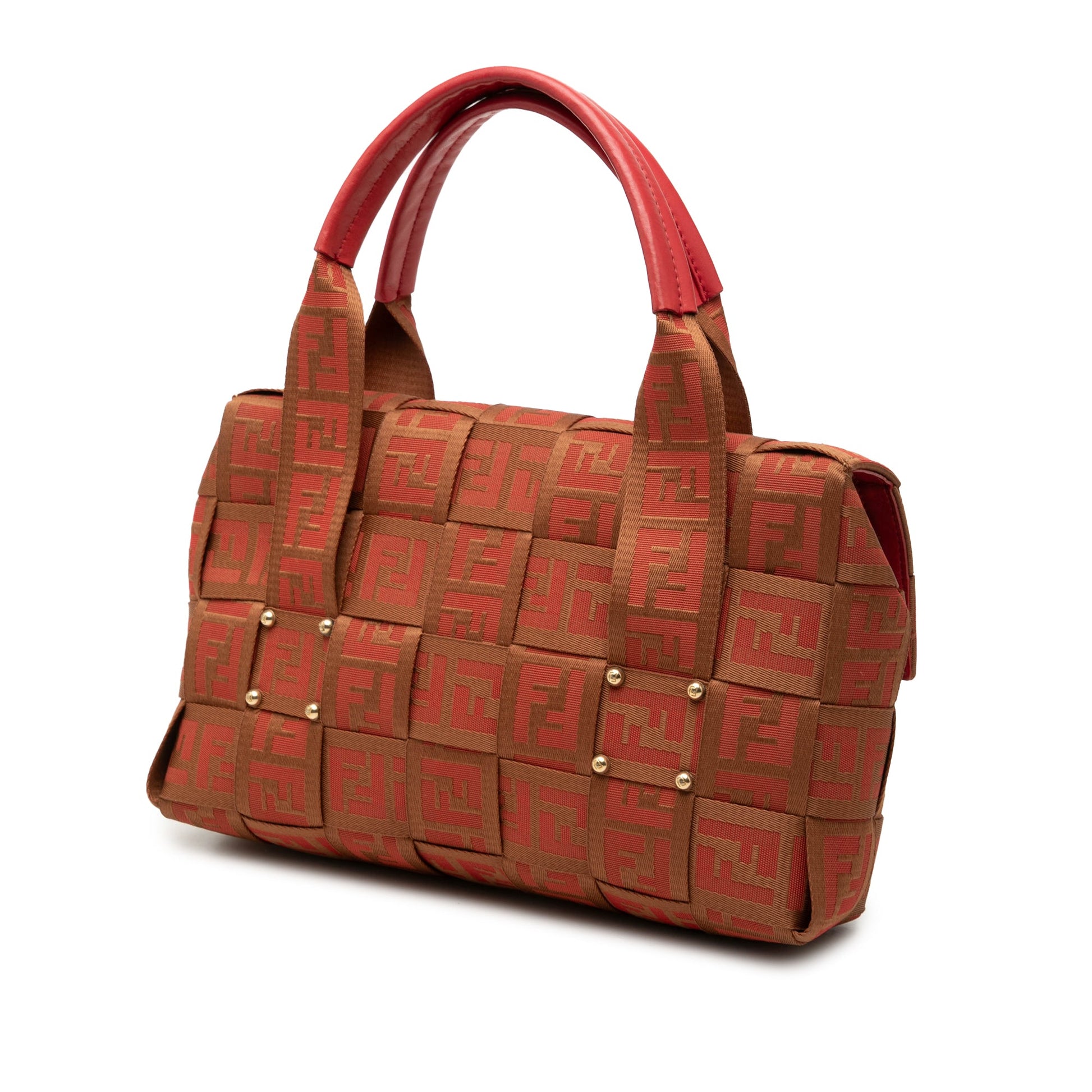 Fendi Zucca Canvas Crossword Handbag