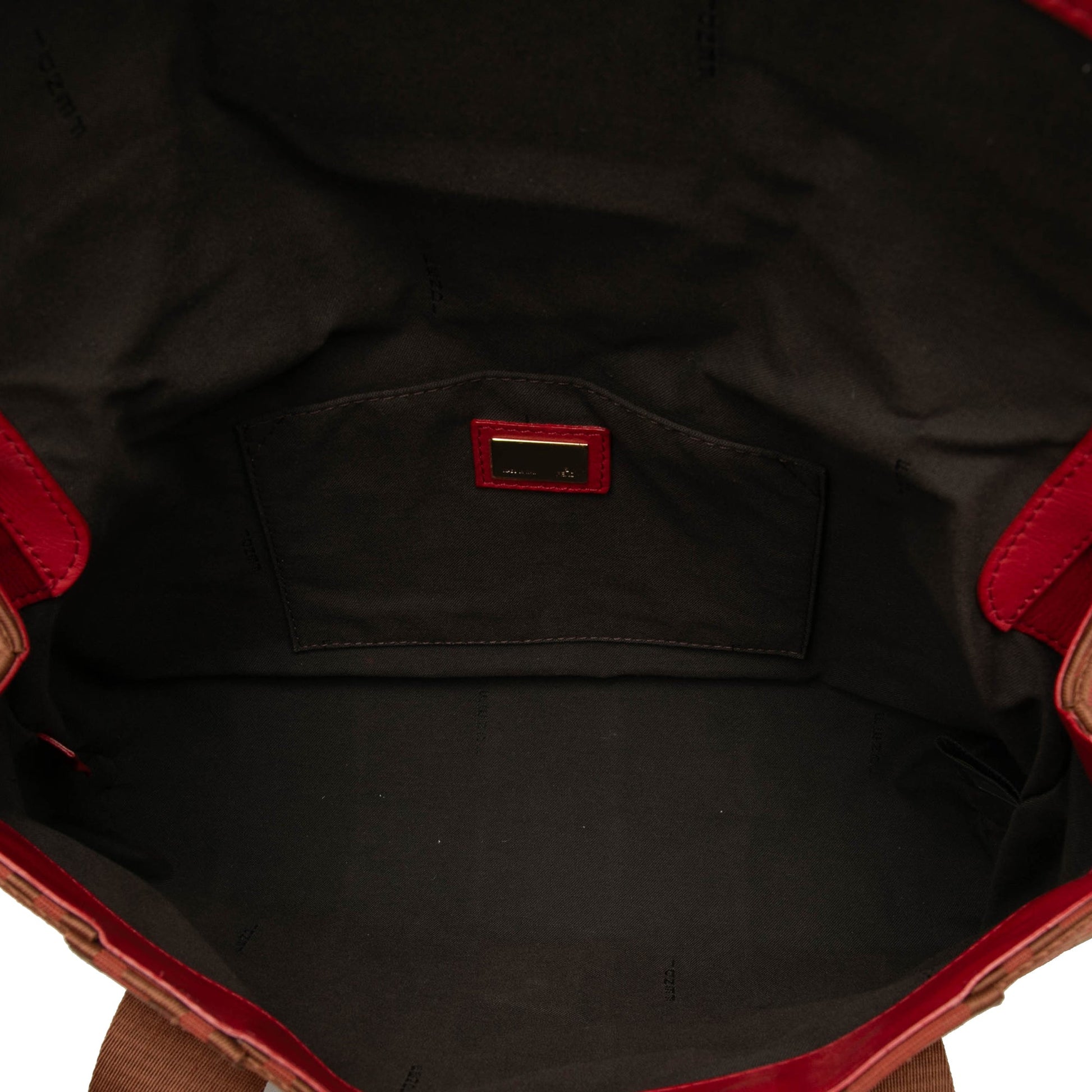Fendi Zucca Canvas Crossword Handbag