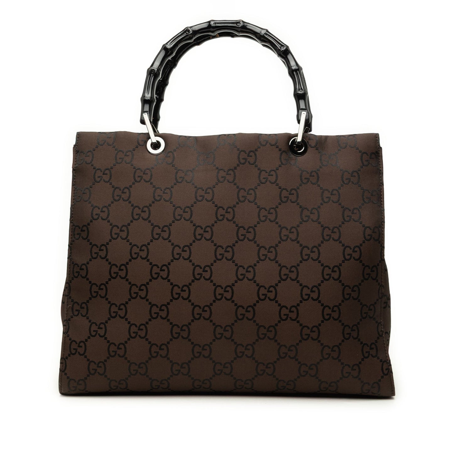 Gucci GG Nylon Bamboo Handbag