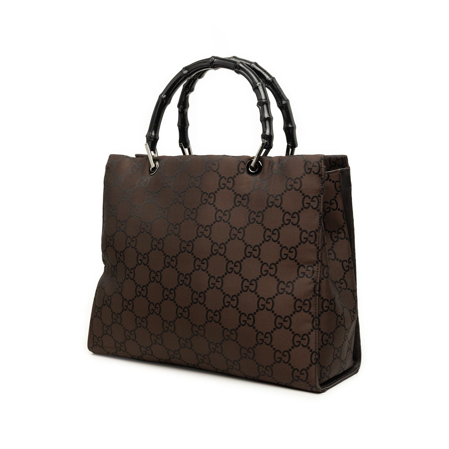 Gucci GG Nylon Bamboo Handbag