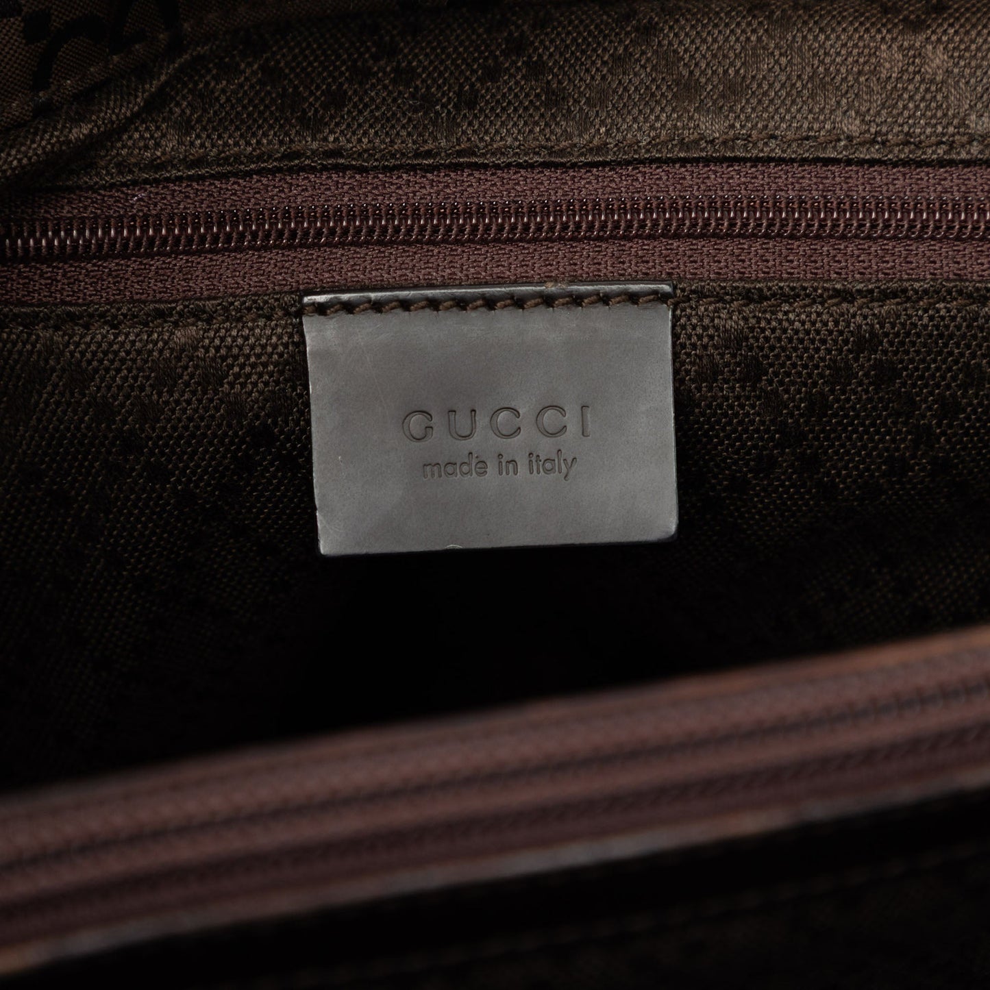 Gucci GG Nylon Bamboo Handbag