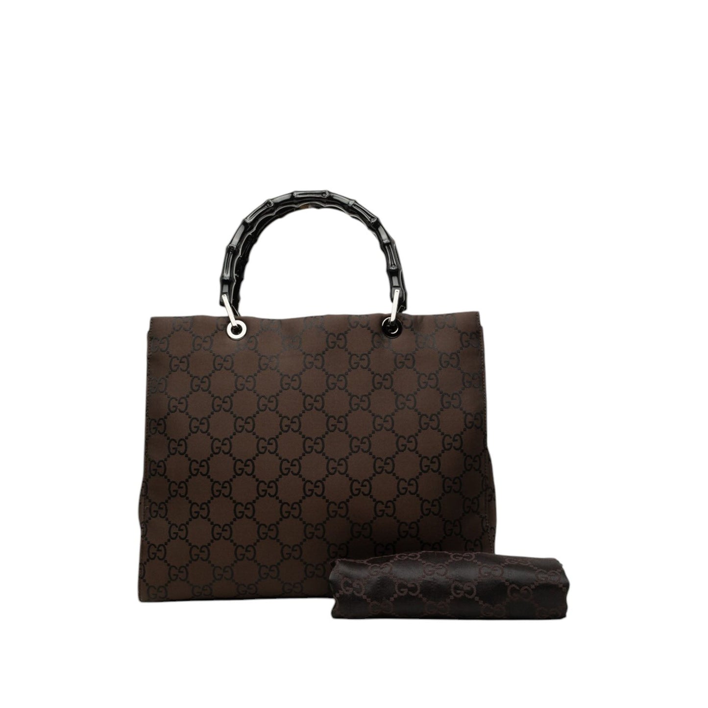 Gucci GG Nylon Bamboo Handbag