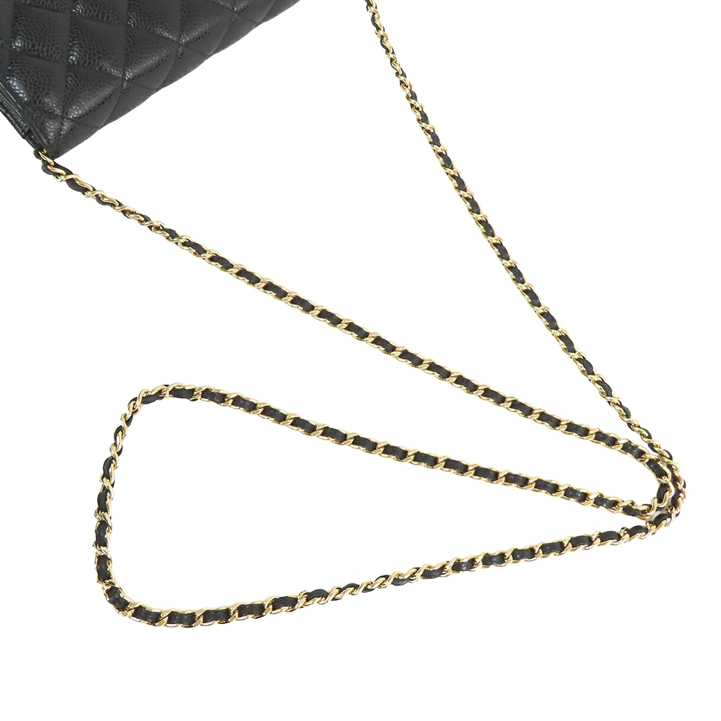 Chanel CC Quilted Caviar Wallet on Chain