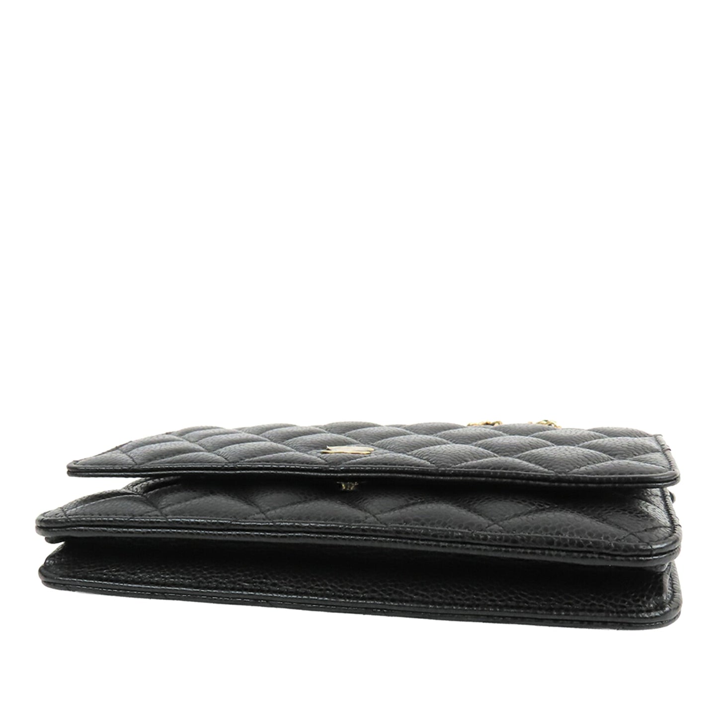 Chanel CC Quilted Caviar Wallet on Chain