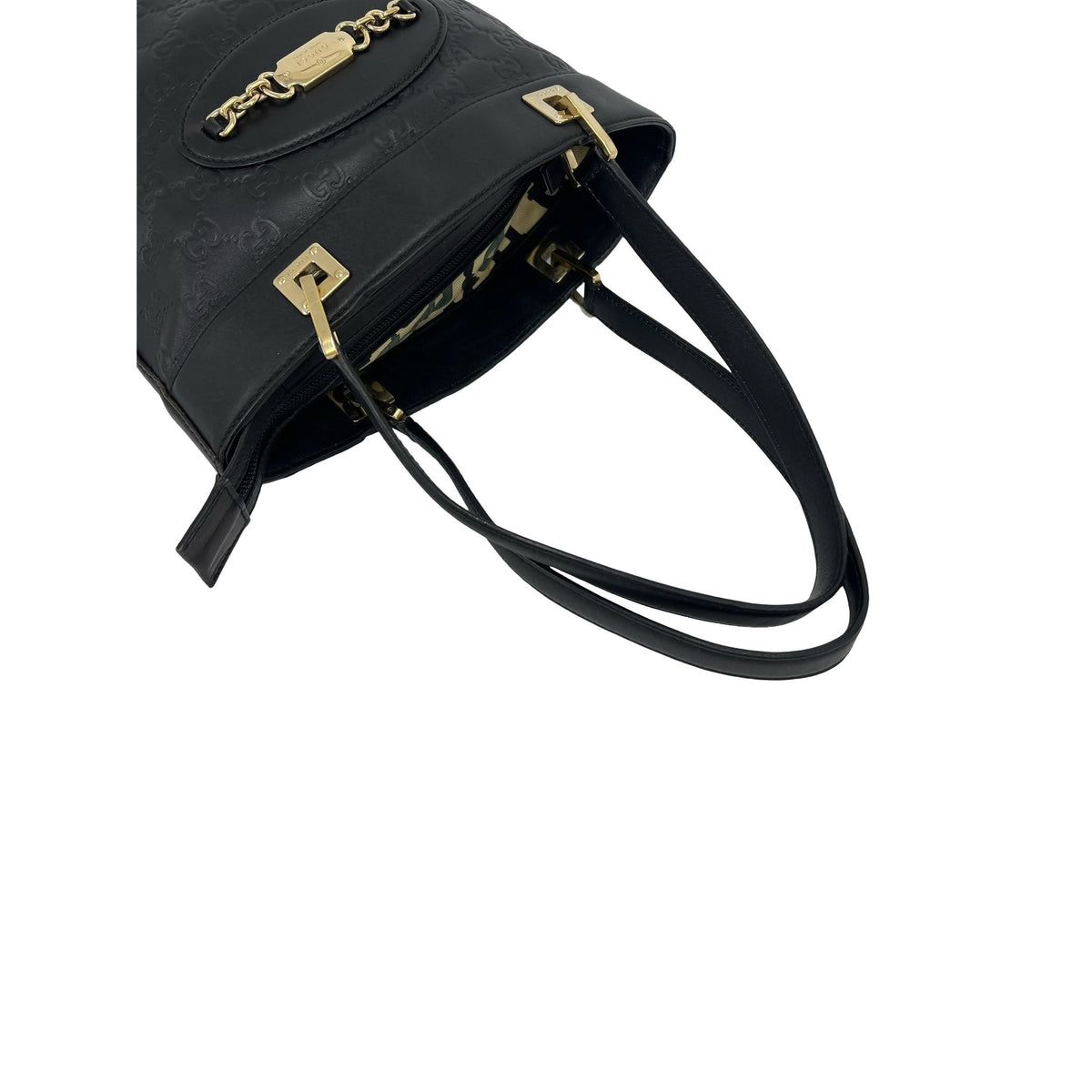 Gucci Guccissima Punch Tote — Black
