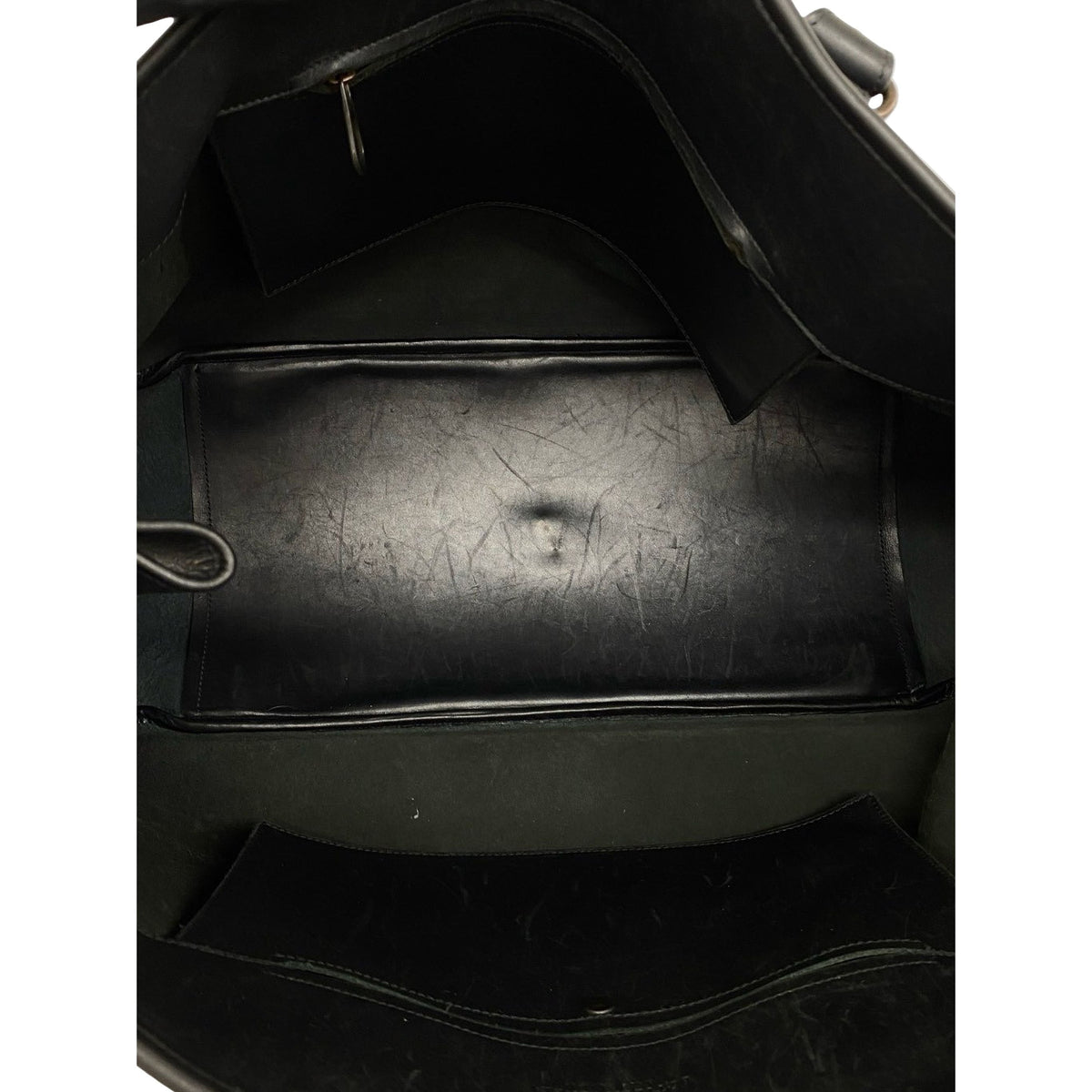 Bottega Veneta Intrecciato Trimmed Handbag — Black