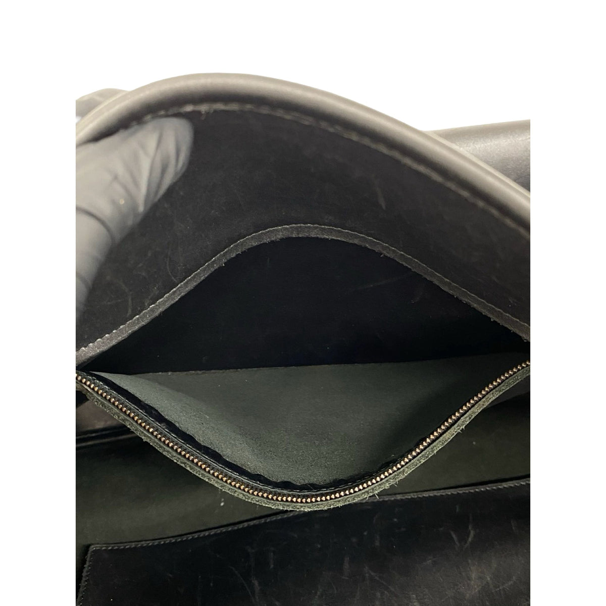 Bottega Veneta Intrecciato Trimmed Handbag — Black