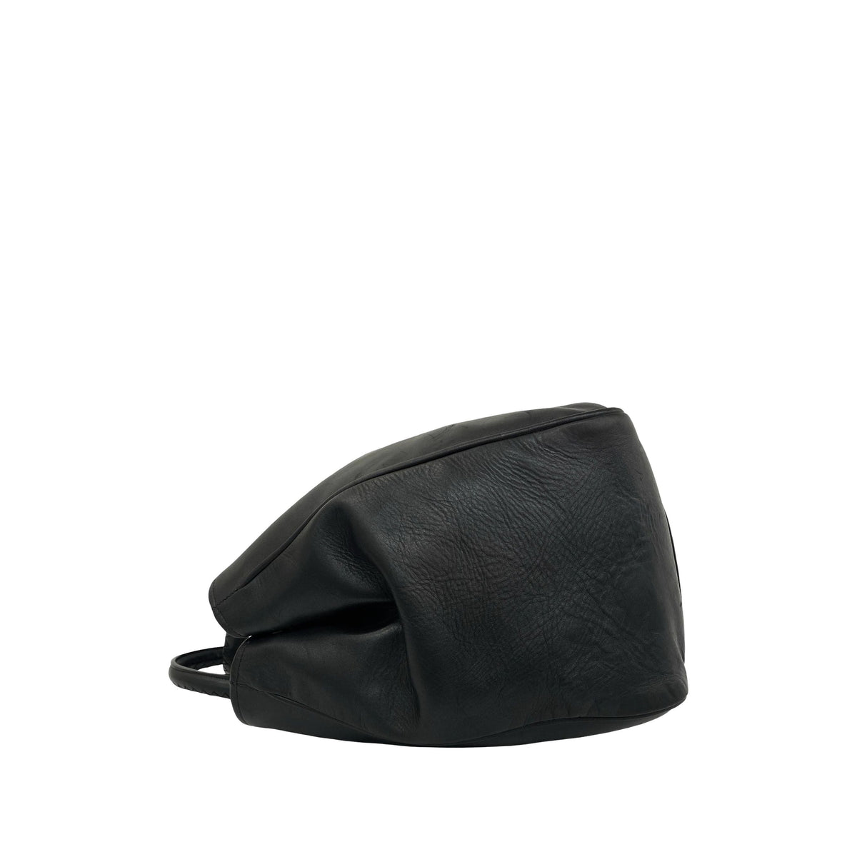 Bottega Veneta Intrecciato Trimmed Handbag — Black