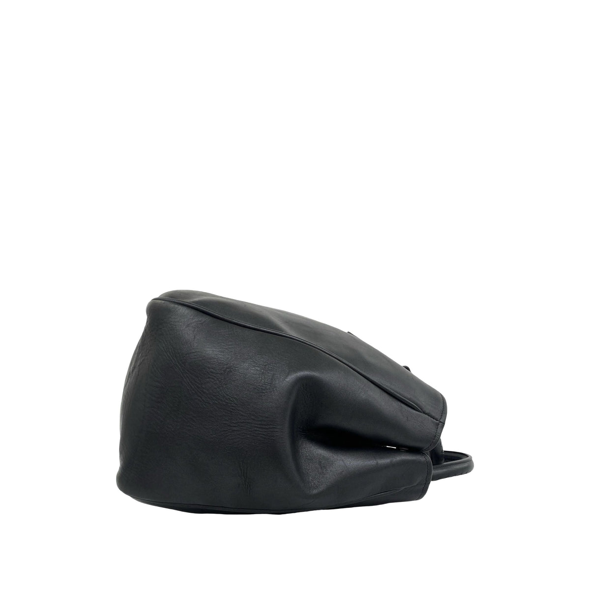Bottega Veneta Intrecciato Trimmed Handbag — Black