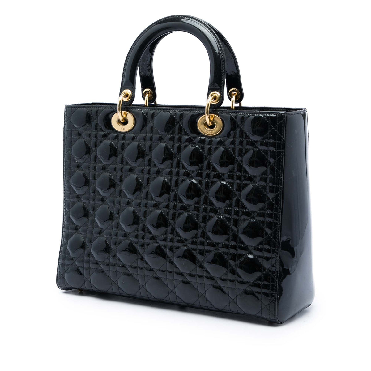 Dior Large Patent Cannage Lady Dior