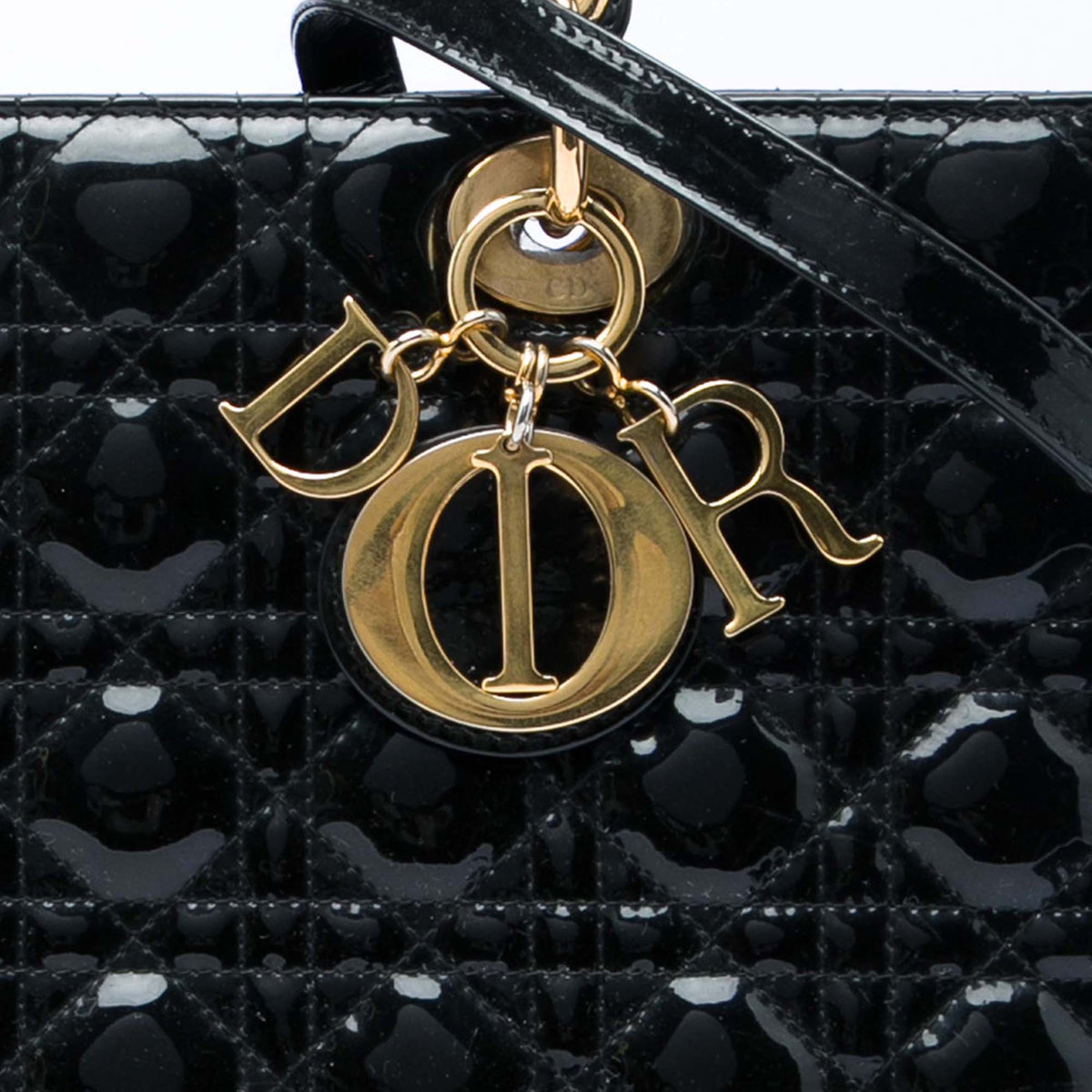 Dior Large Patent Cannage Lady Dior