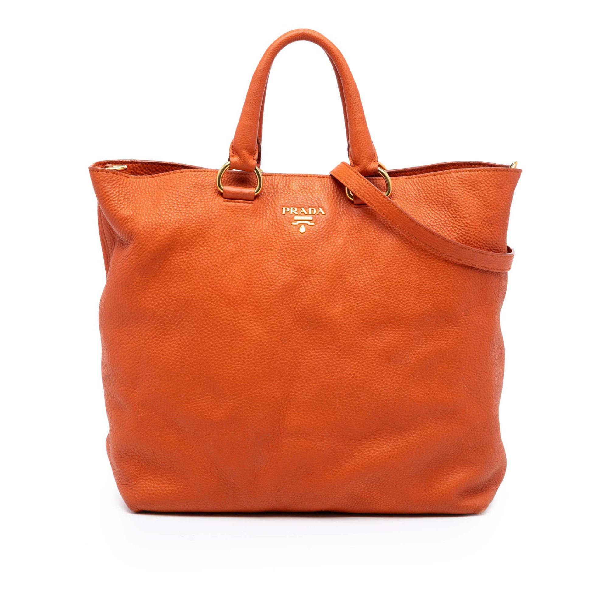 Prada Vitello Daino Open Convertible Tote