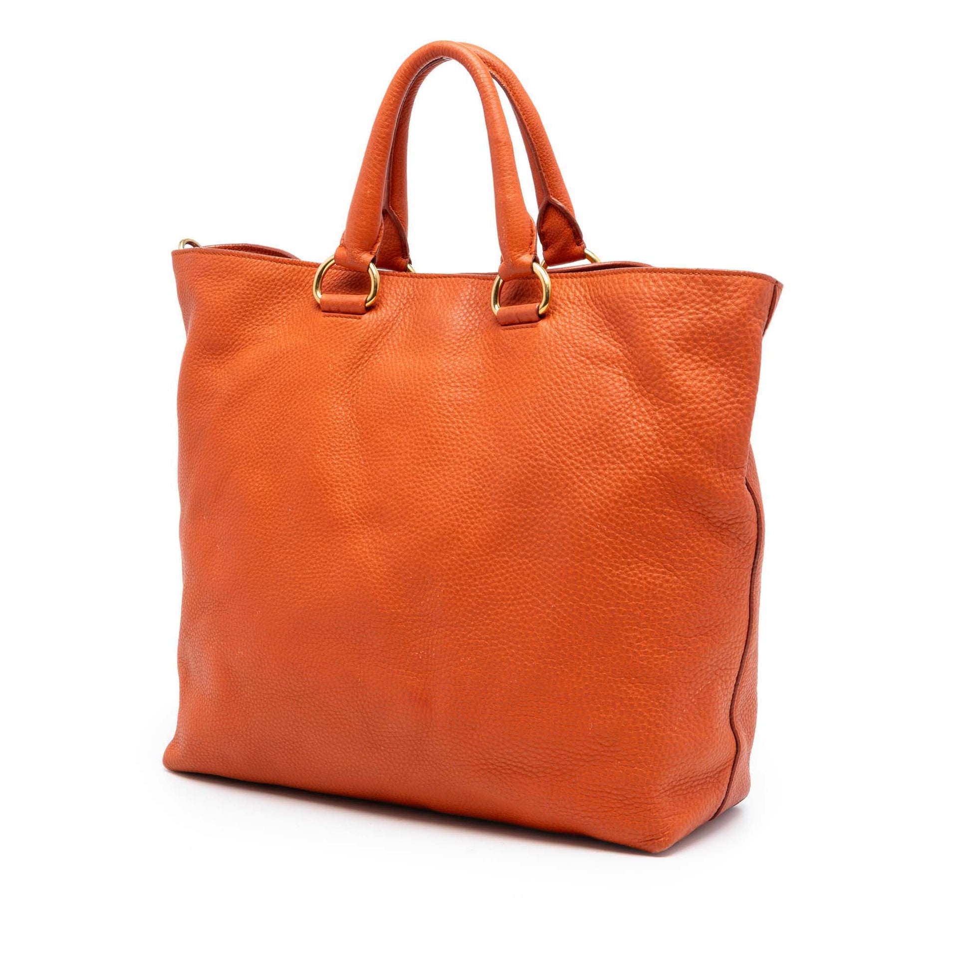 Prada Vitello Daino Open Convertible Tote