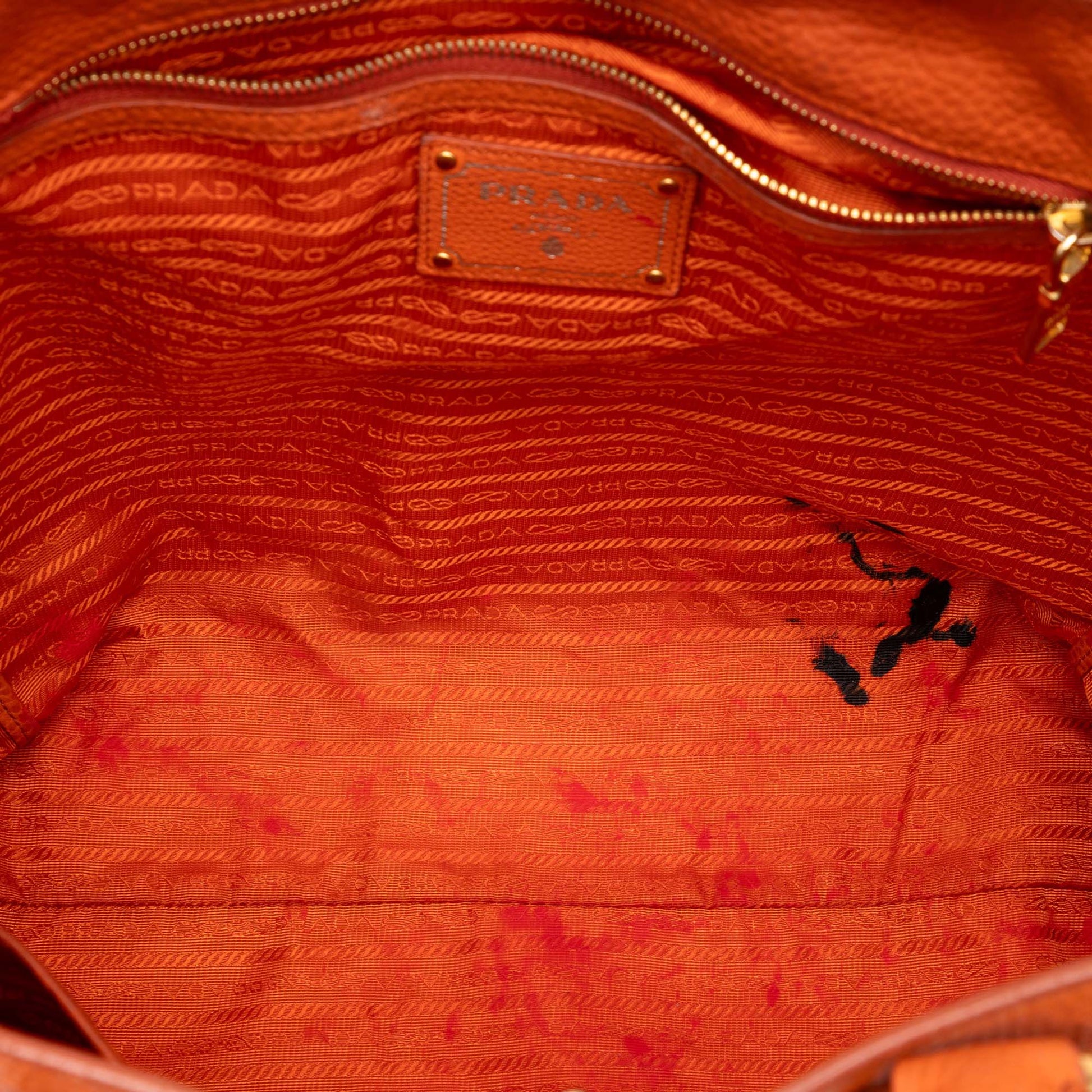 Prada Vitello Daino Open Convertible Tote
