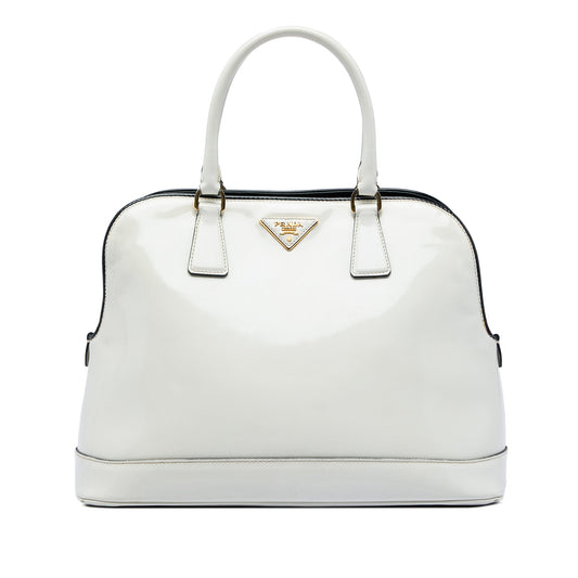 Prada Medium Spazzolato Leather Open Promenade Satchel
