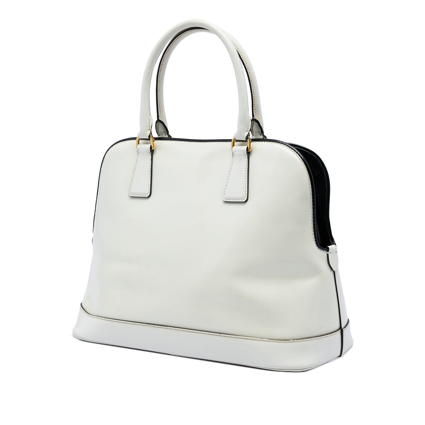 Prada Medium Spazzolato Leather Open Promenade Satchel