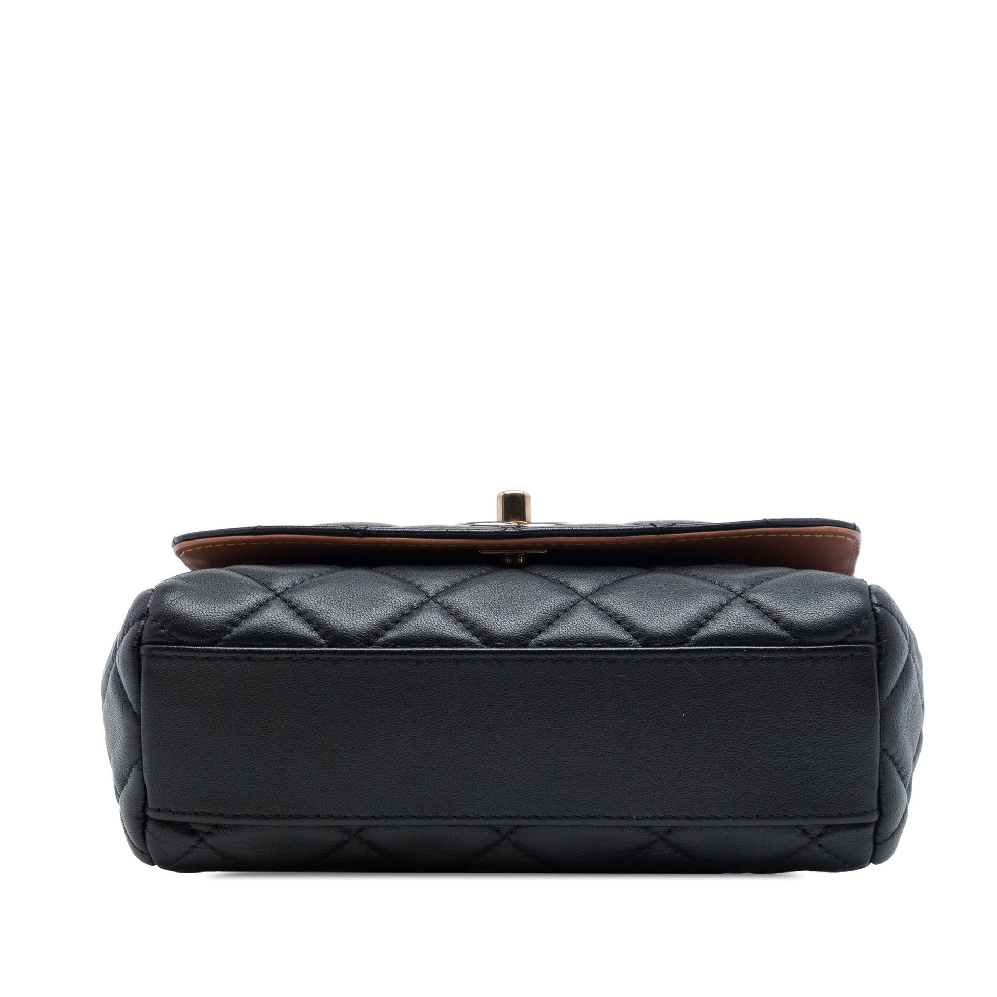 Chanel Small Quilted Lambskin Cocovado Ribbon Chain Flap