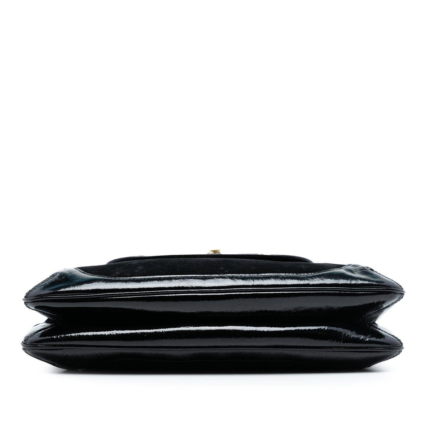 Gucci Suede and Patent Peggy Bamboo Top Handle Bag