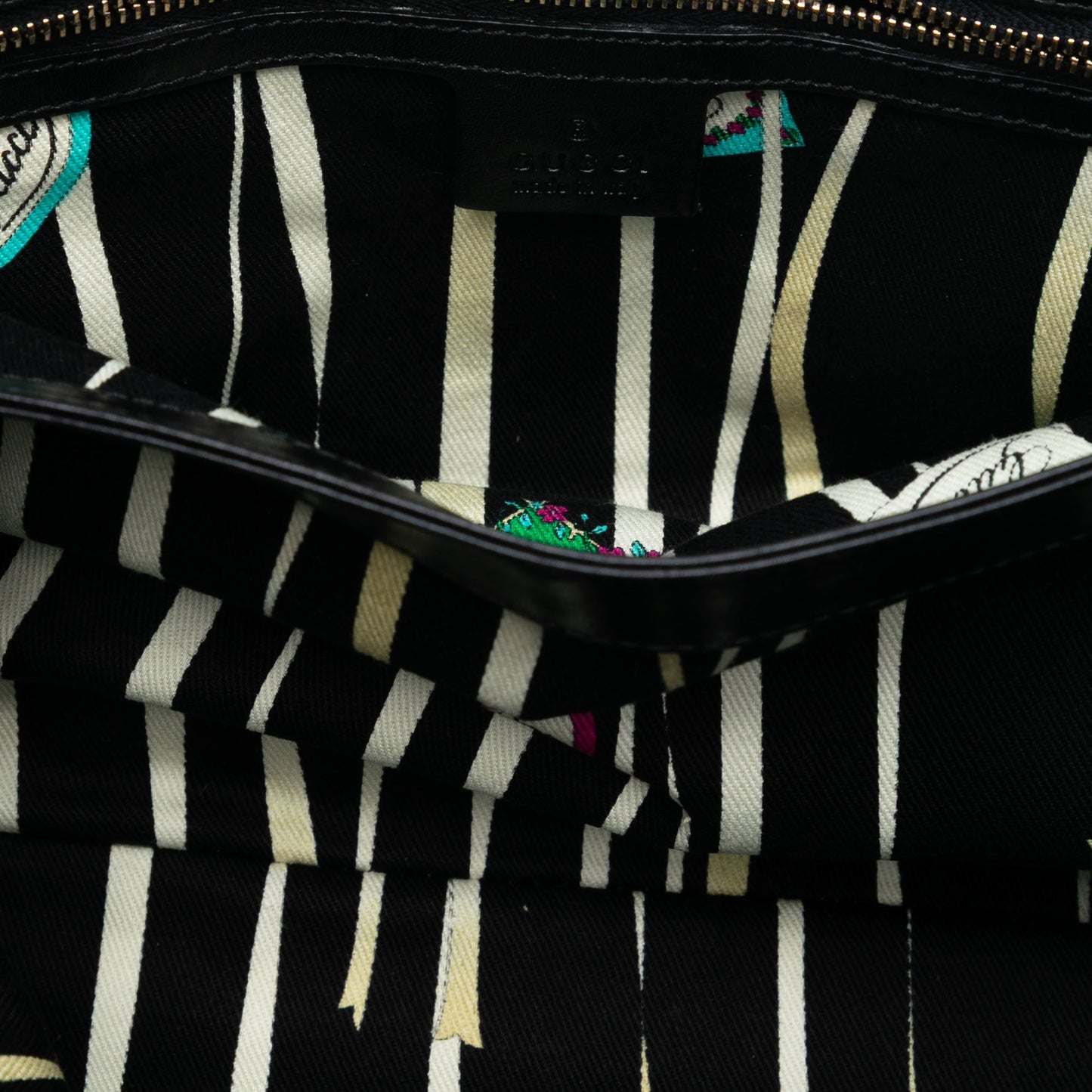 Gucci Suede and Patent Peggy Bamboo Top Handle Bag