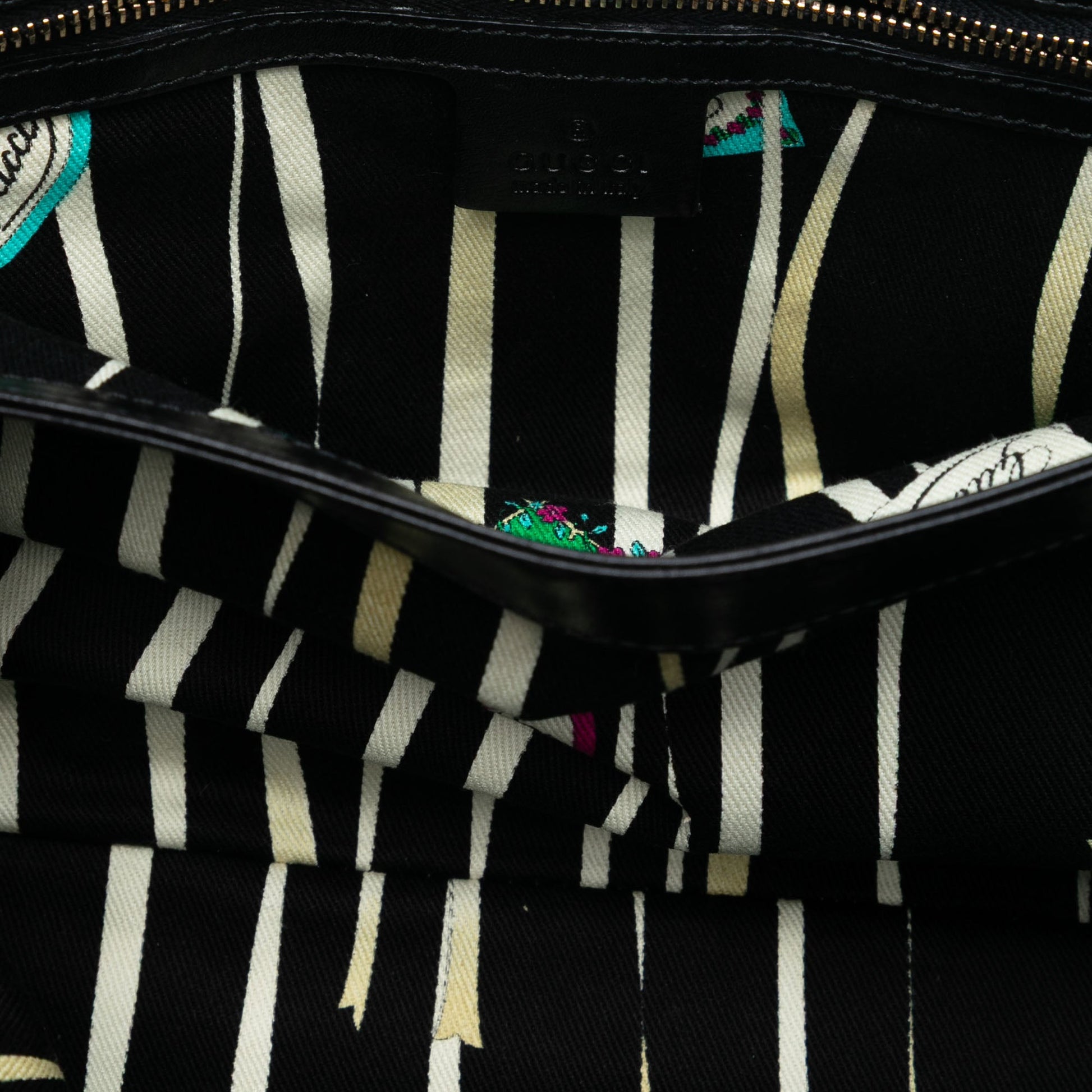 Gucci Suede and Patent Peggy Bamboo Top Handle Bag