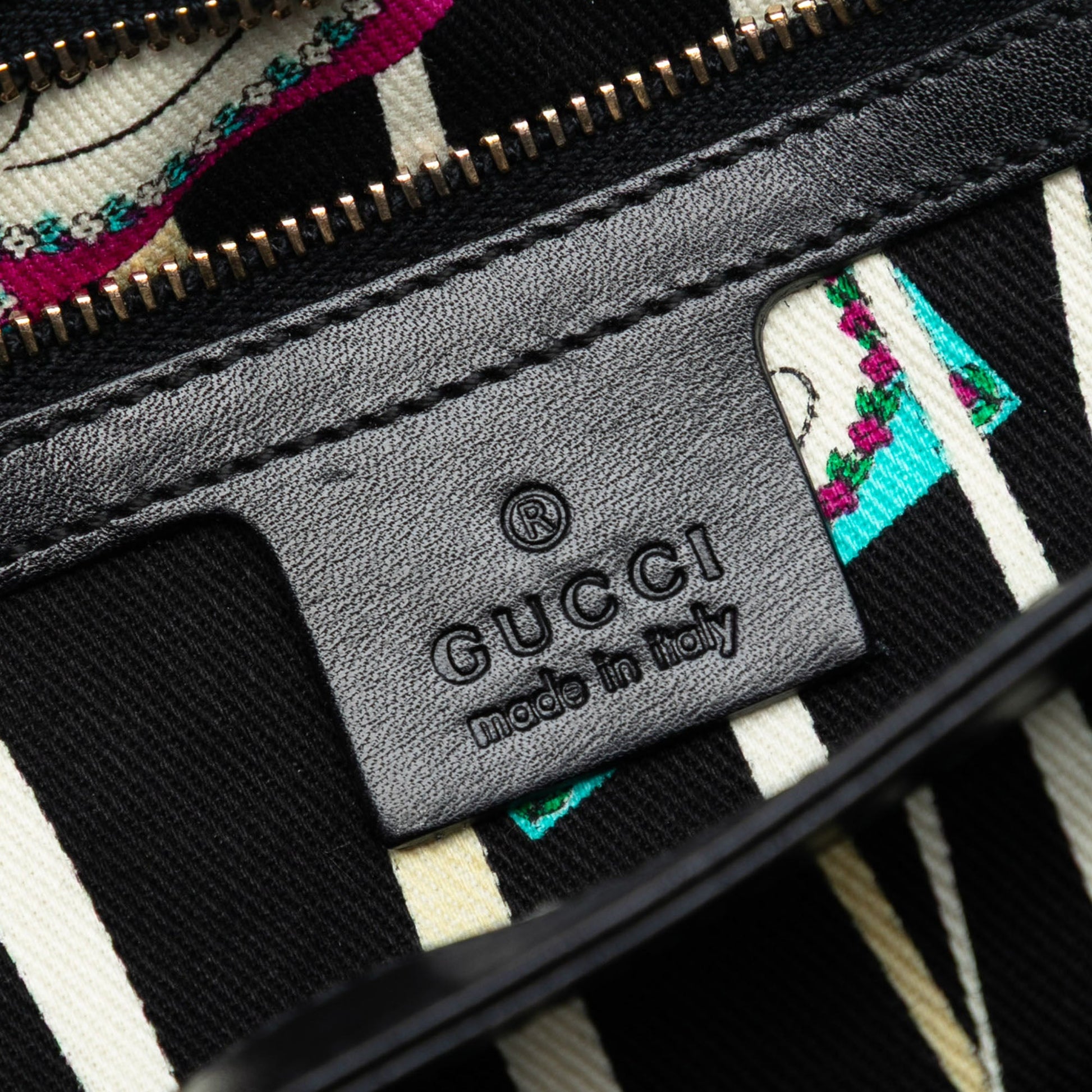 Gucci Suede and Patent Peggy Bamboo Top Handle Bag