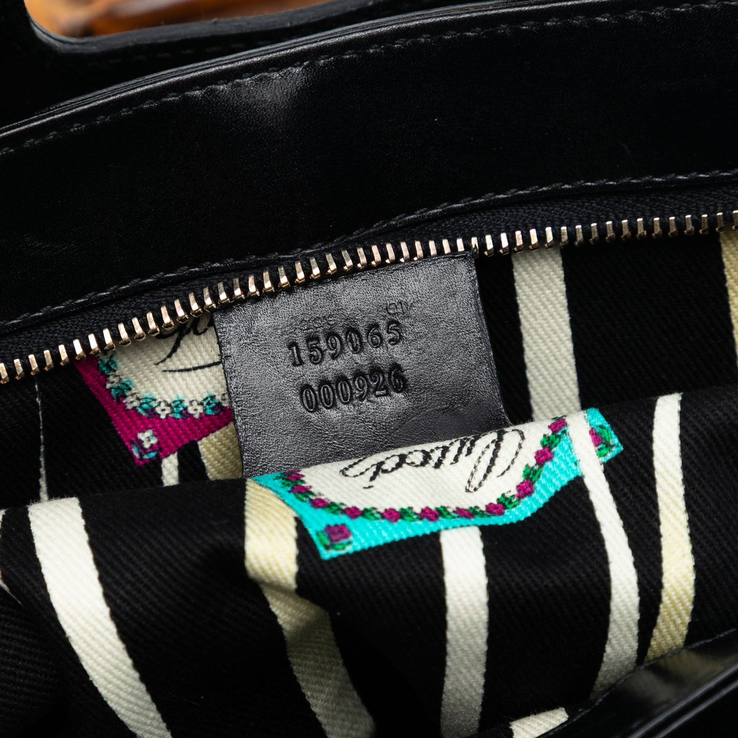 Gucci Suede and Patent Peggy Bamboo Top Handle Bag