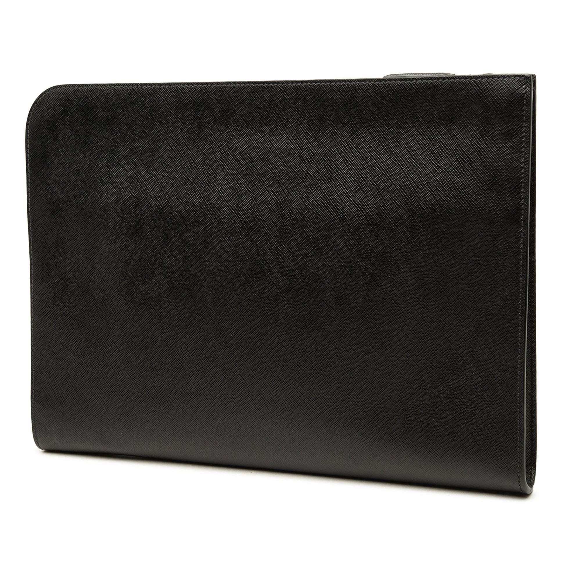 Prada Saffiano Logo Clutch