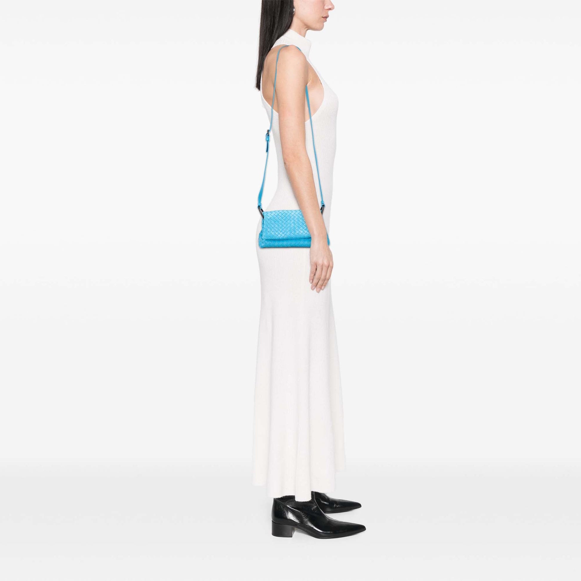 Bottega Veneta Nappa Intrecciato Flap Crossbody