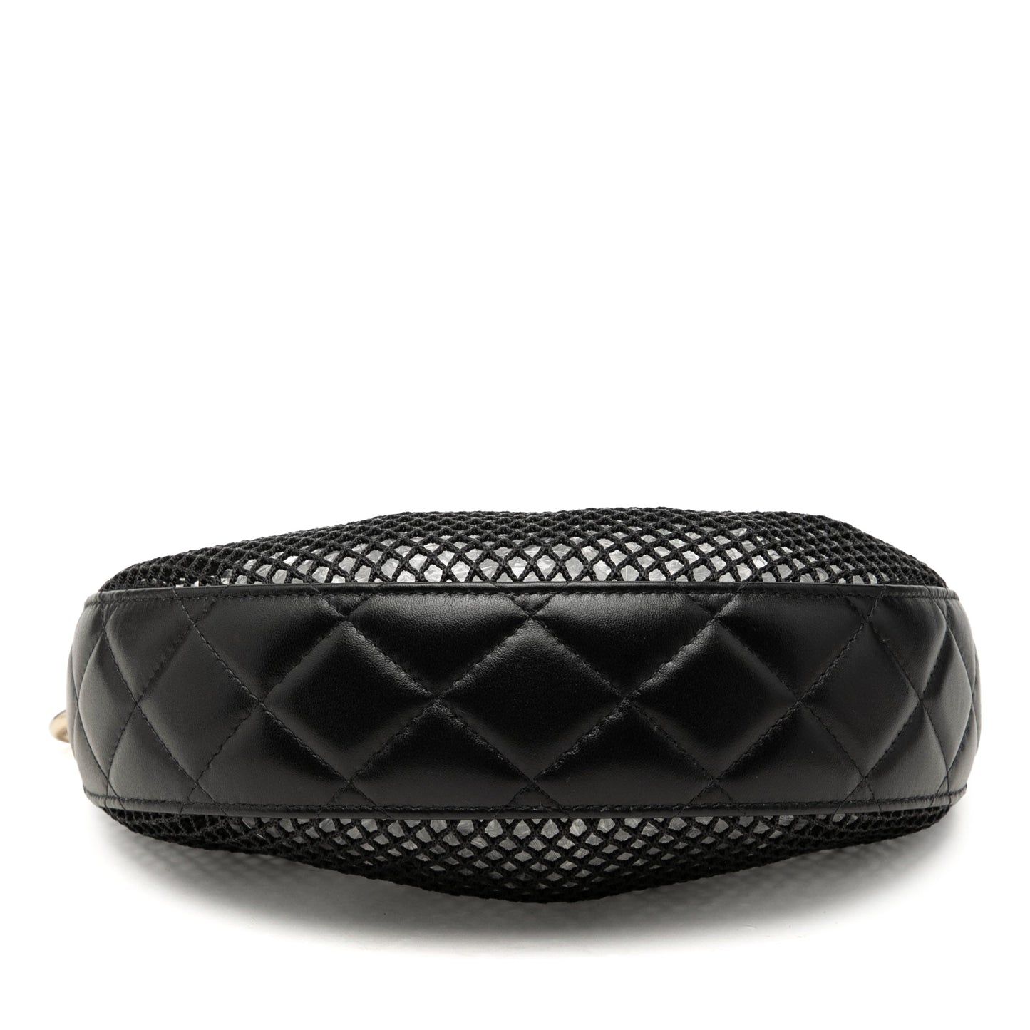Chanel CC Mesh and Quilted Shiny Lambskin Chain Hobo
