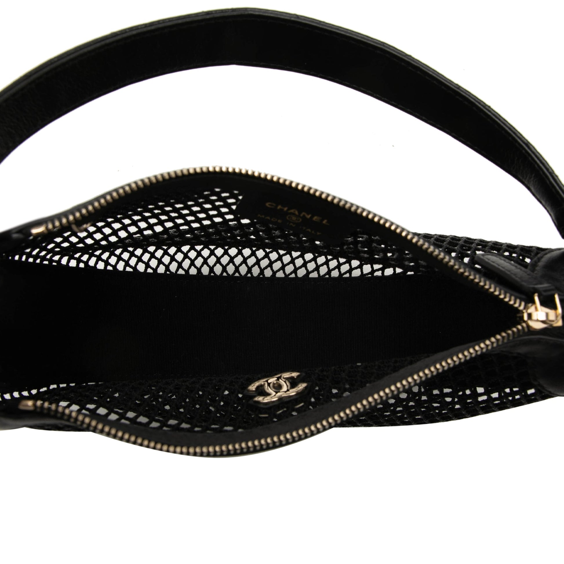 Chanel CC Mesh and Quilted Shiny Lambskin Chain Hobo
