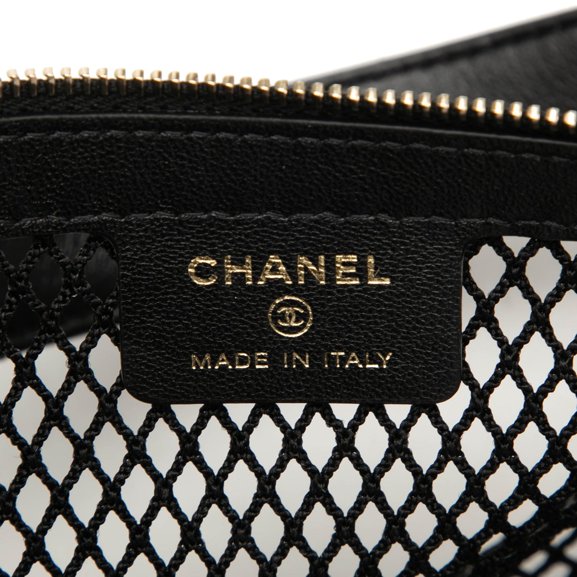 Chanel CC Mesh and Quilted Shiny Lambskin Chain Hobo