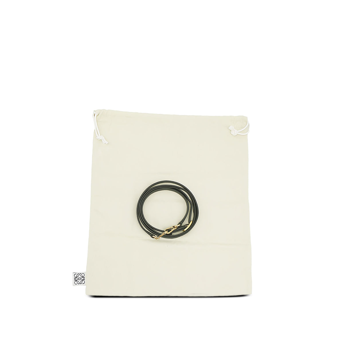 LOEWE Mini Shiny Lambskin Goya Puffer Bag — Black