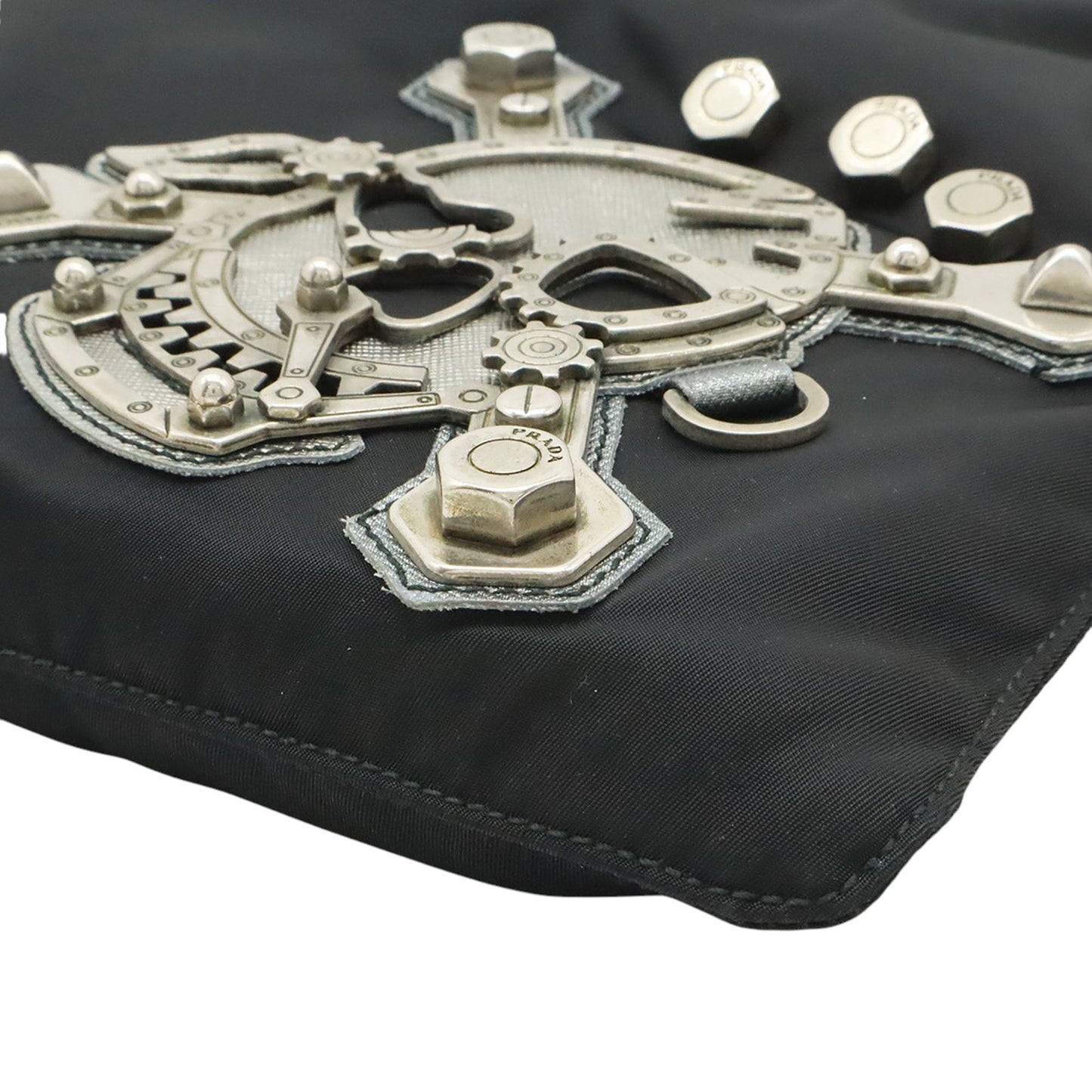 Prada Tessuto Skull Crossbody