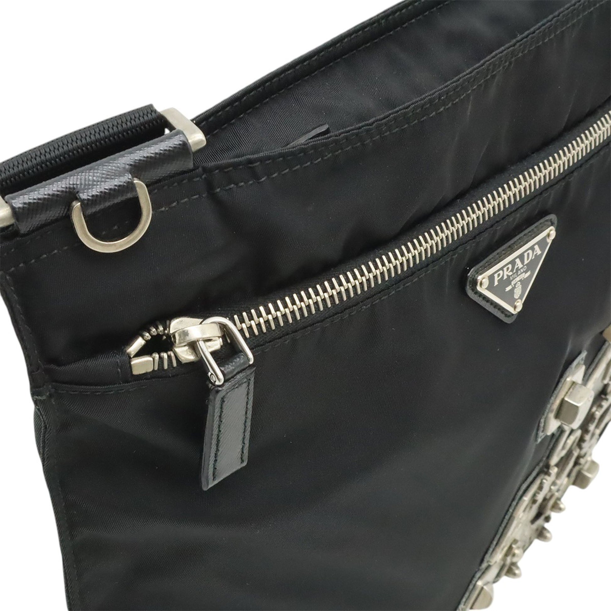 Prada Tessuto Skull Crossbody