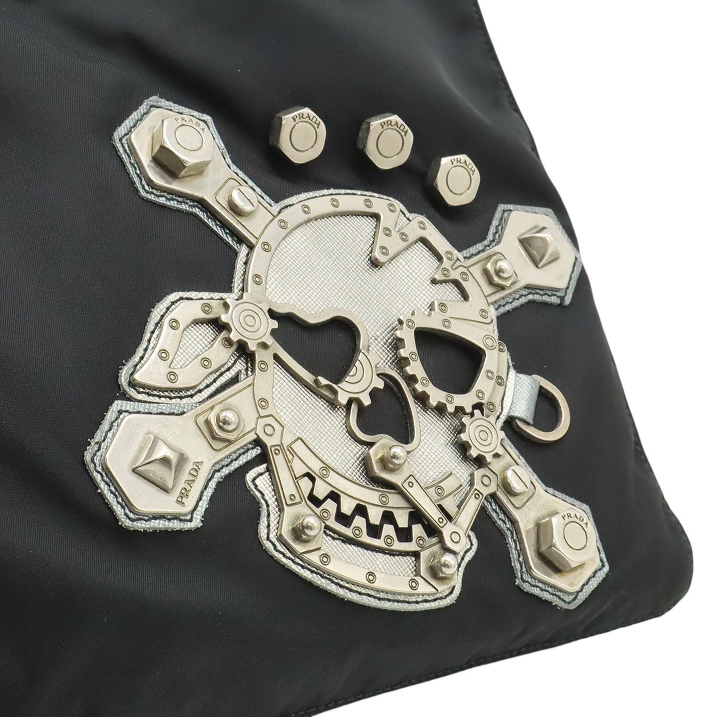 Prada Tessuto Skull Crossbody
