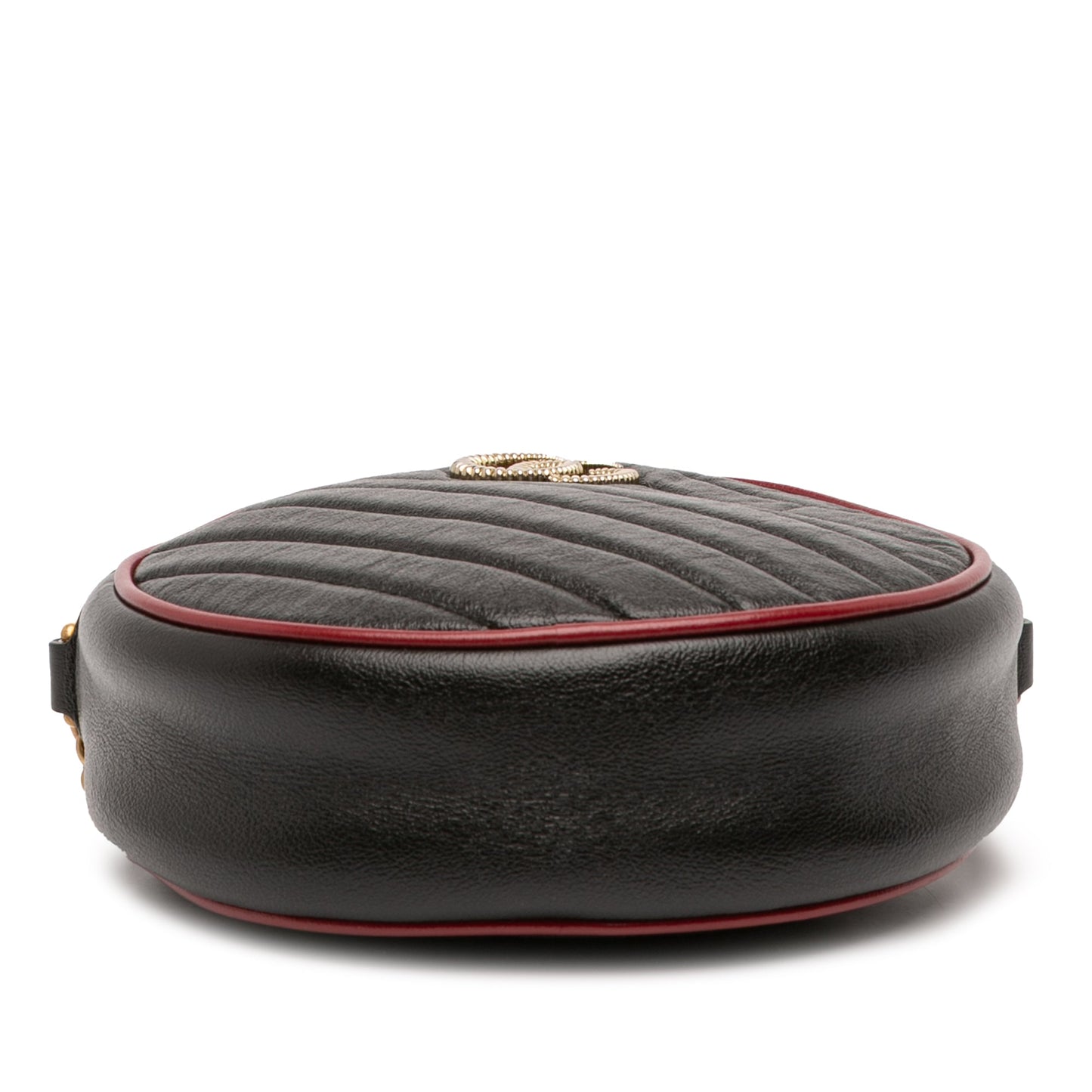 Gucci Mini GG Marmont Matelasse Leather Torchon Round Crossbody