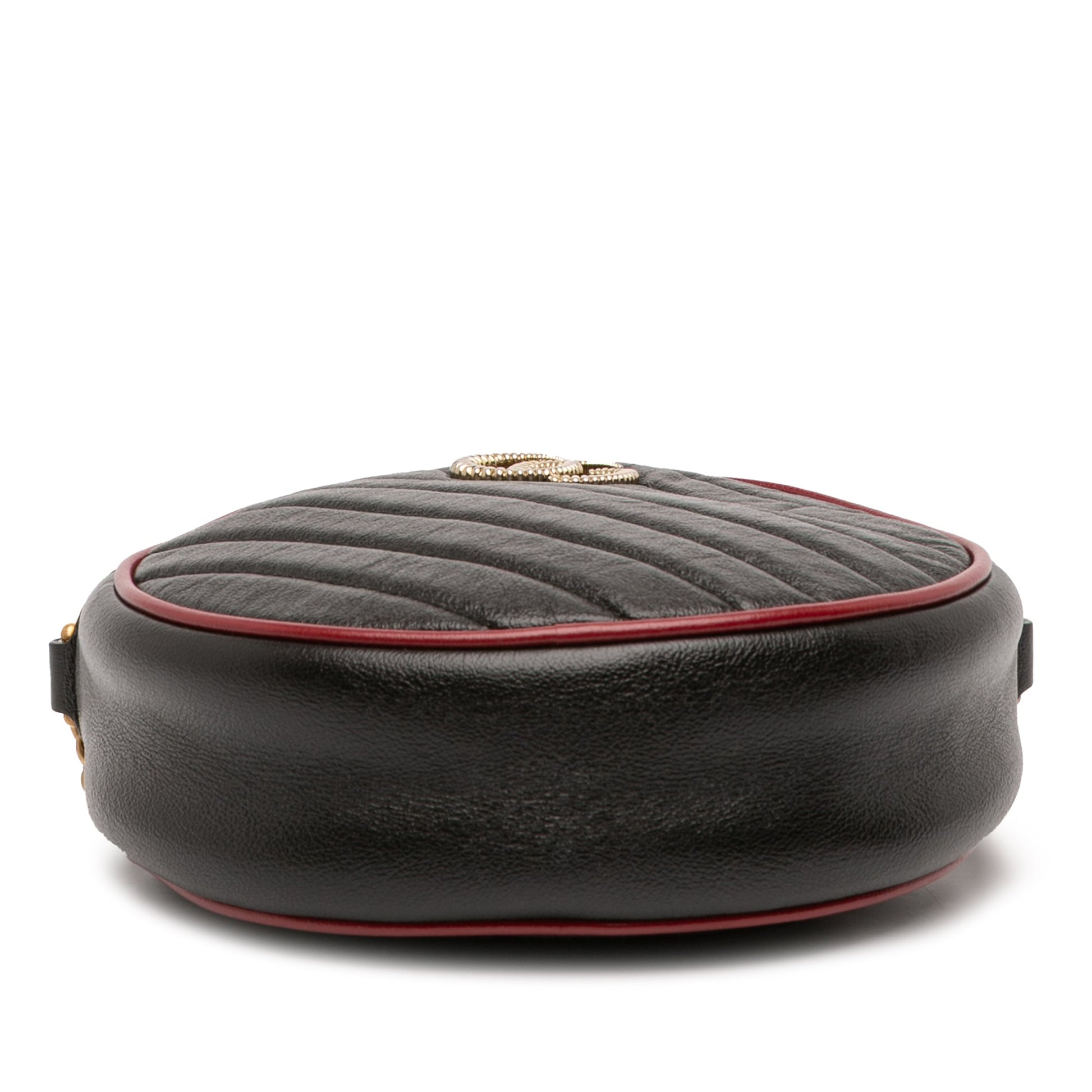 Gucci Mini GG Marmont Matelasse Leather Torchon Round Crossbody