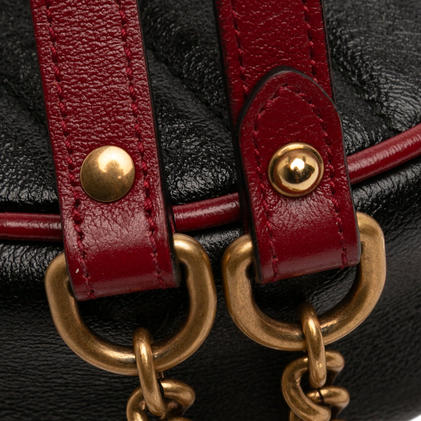 Gucci Mini GG Marmont Matelasse Leather Torchon Round Crossbody