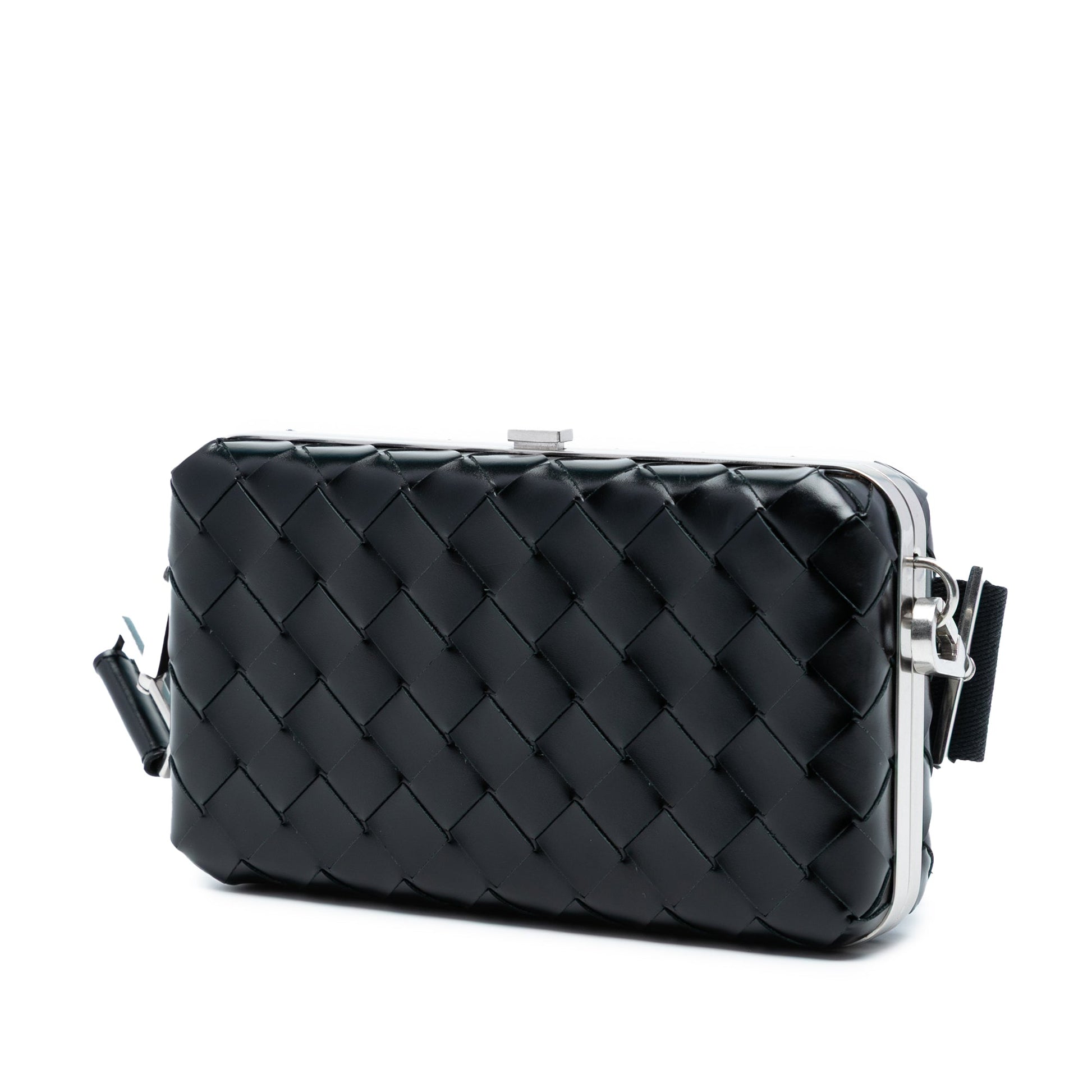 Bottega Veneta Spazzolato Intrecciato Box Messenger Bag