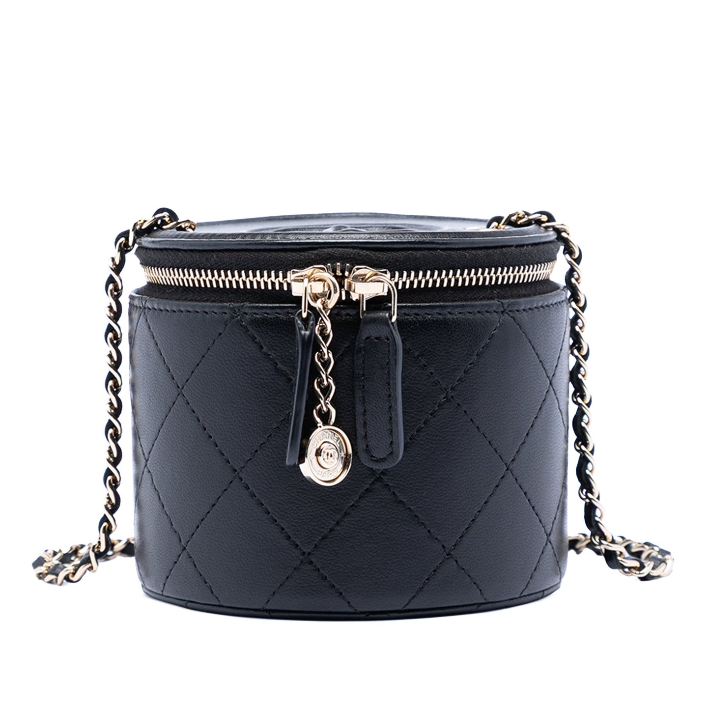 Chanel Quilted Lambskin Chain and Charm Vanity Case