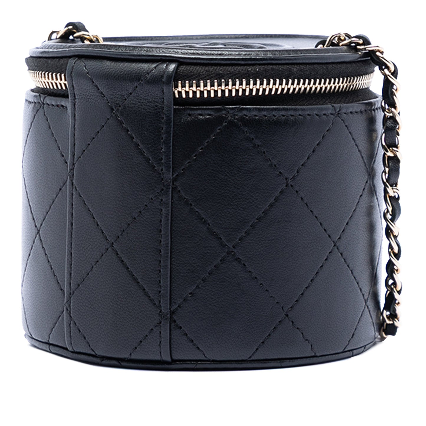 Chanel Quilted Lambskin Chain and Charm Vanity Case