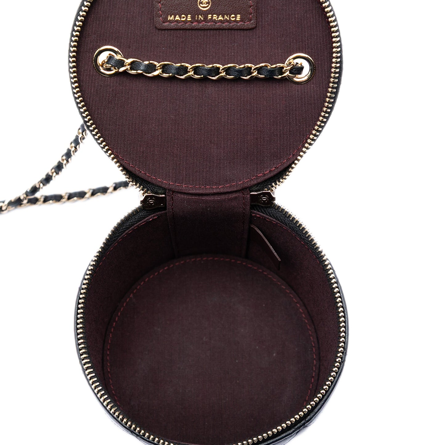 Chanel Quilted Lambskin Chain and Charm Vanity Case