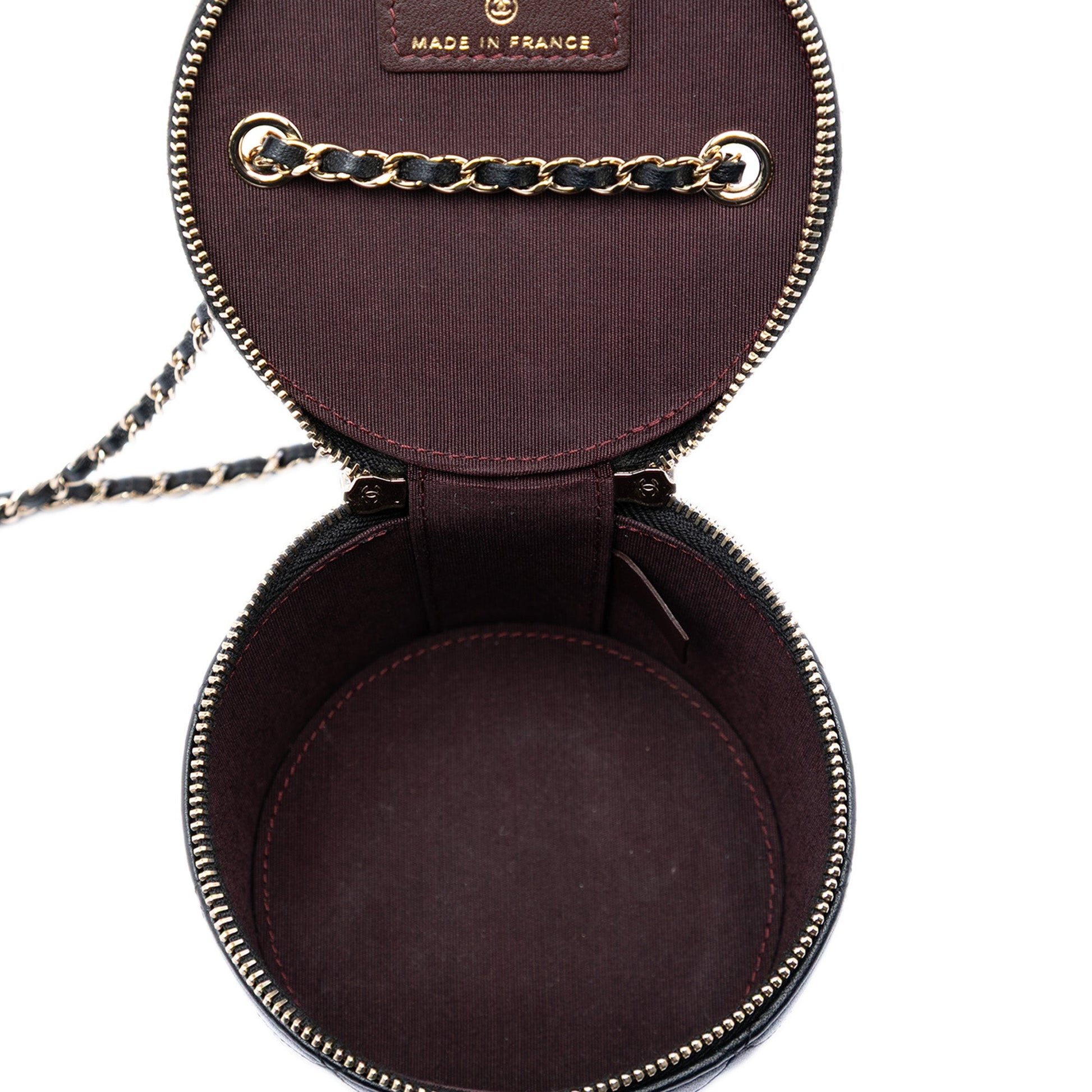 Chanel Quilted Lambskin Chain and Charm Vanity Case