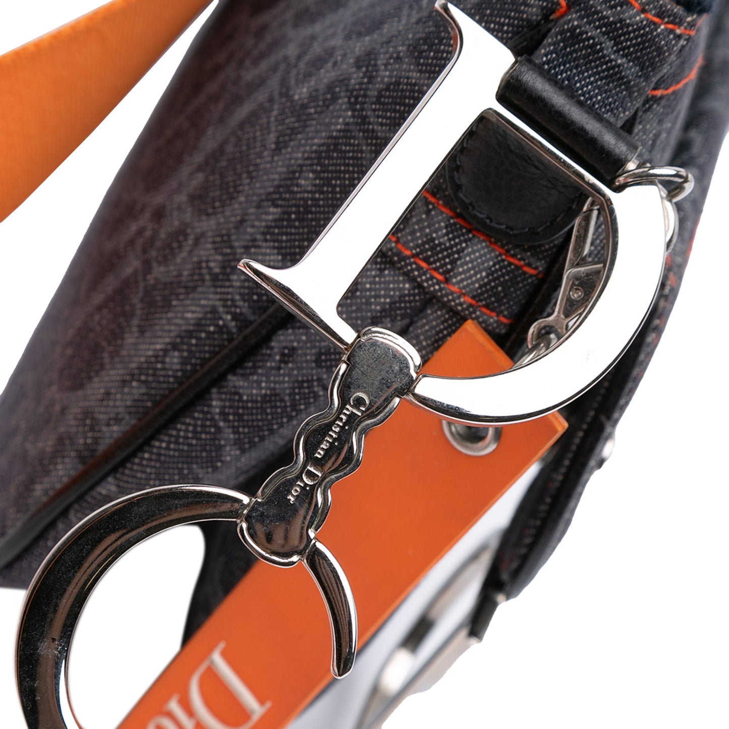 Dior Oblique Denim Flight Double Saddle Crossbody