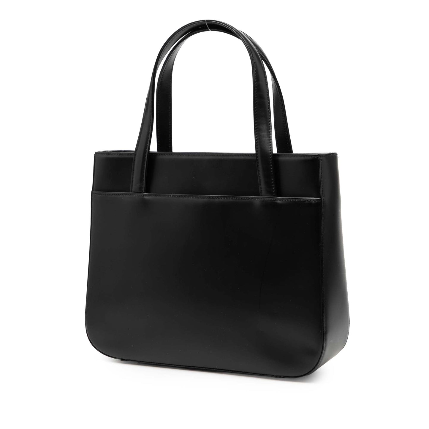 Burberry House Check Trimmed Leather Handbag