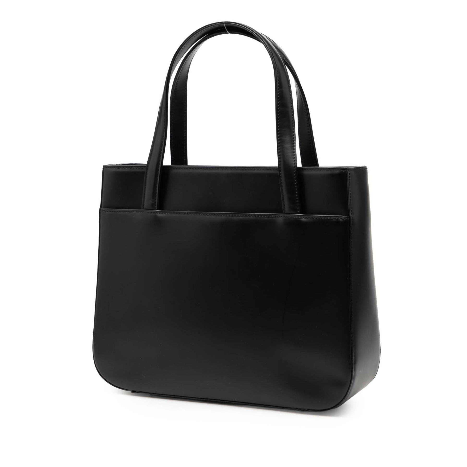 Burberry House Check Trimmed Leather Handbag