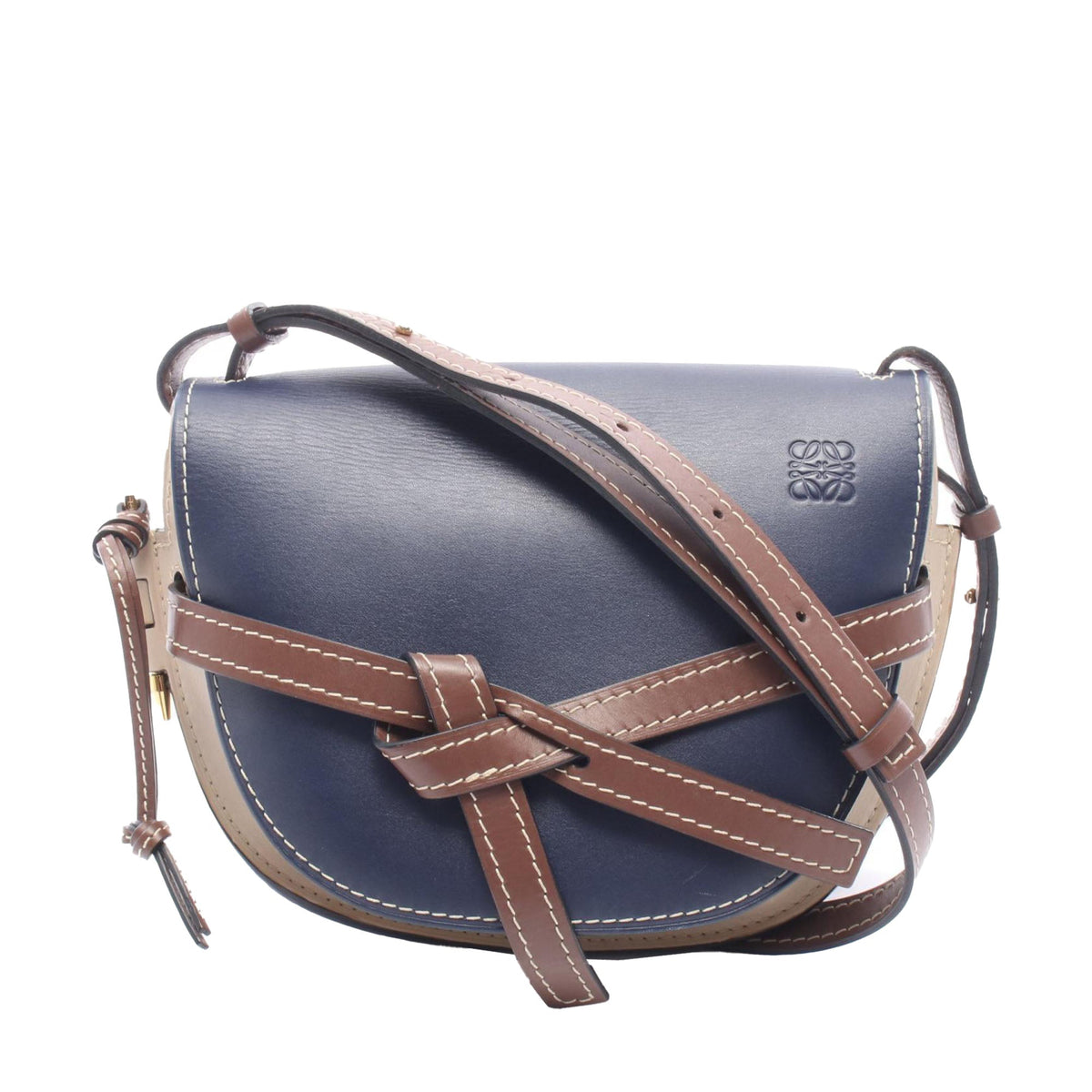 LOEWE Small Tricolor Leather Gate Crossbody