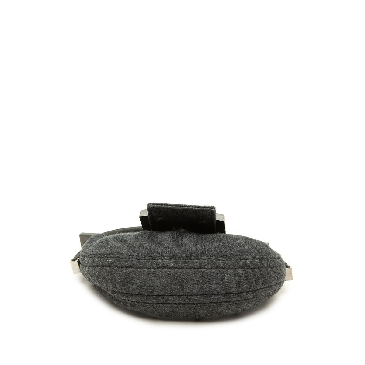 Fendi Mini Wool Croissant Handbag — Gray