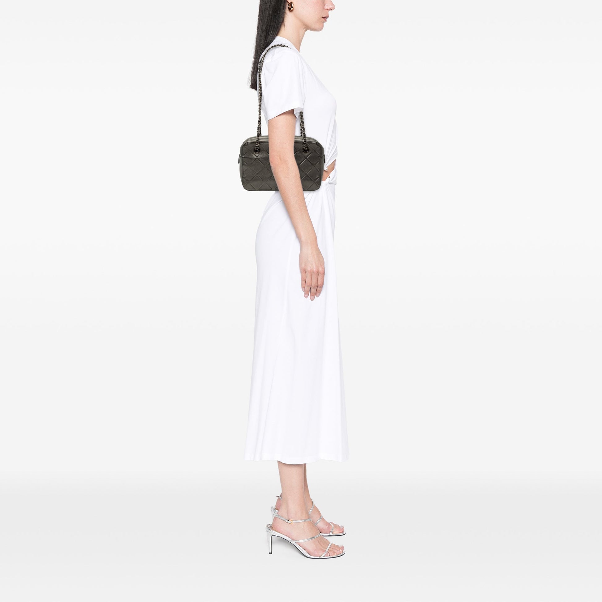 Chanel CC Embossed Calfskin Propeller Camera Bag